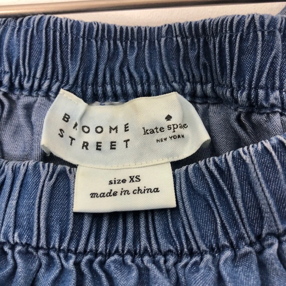 Kate Spade Broome Street Off-The-Shoulder Chambray Top - Picture 7 of 8